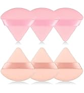 RAREIUS 6pcs Triangular Powder Puff Face Soft Velour Makeup Puff for Loose Powder Body Powder Mak...