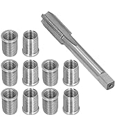 Camrusic Spark Plug Thread Repair kit, helicoil M10x1.25 Bolt - M12x1.25 Tap Stainless Steel Repa...