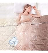 FMLIUY Quilt Cooling Blanket King Size 90x102 inch Caramel Lightweight Summer Comforter Cold Blan...