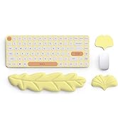 ToLuLu Enlarged Mouse Pad, Memory Foam Gel Keyboard Wrist Rest Pad Set, Leather Ergonomic Mouse W...
