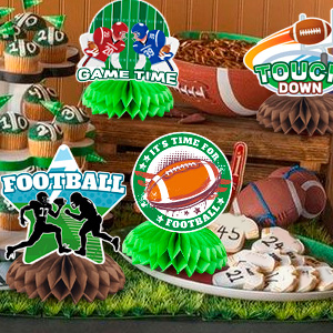 football party honeycomb decorations