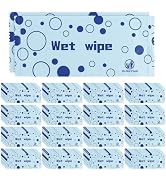 Hipruict Hand Wipes Individually Wrapped, 300 Pcs Wet Napkins Travel Size, Unscented Wet Wipes Bu...