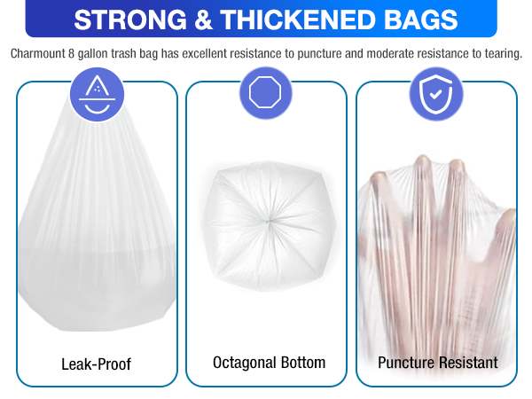 clear trash bags