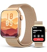 EarlySincere Rose Gold Smart Watch for Women, 1.9" AMOLED AOD, DA GPT AI, Magnetic Band, Blood Pr...