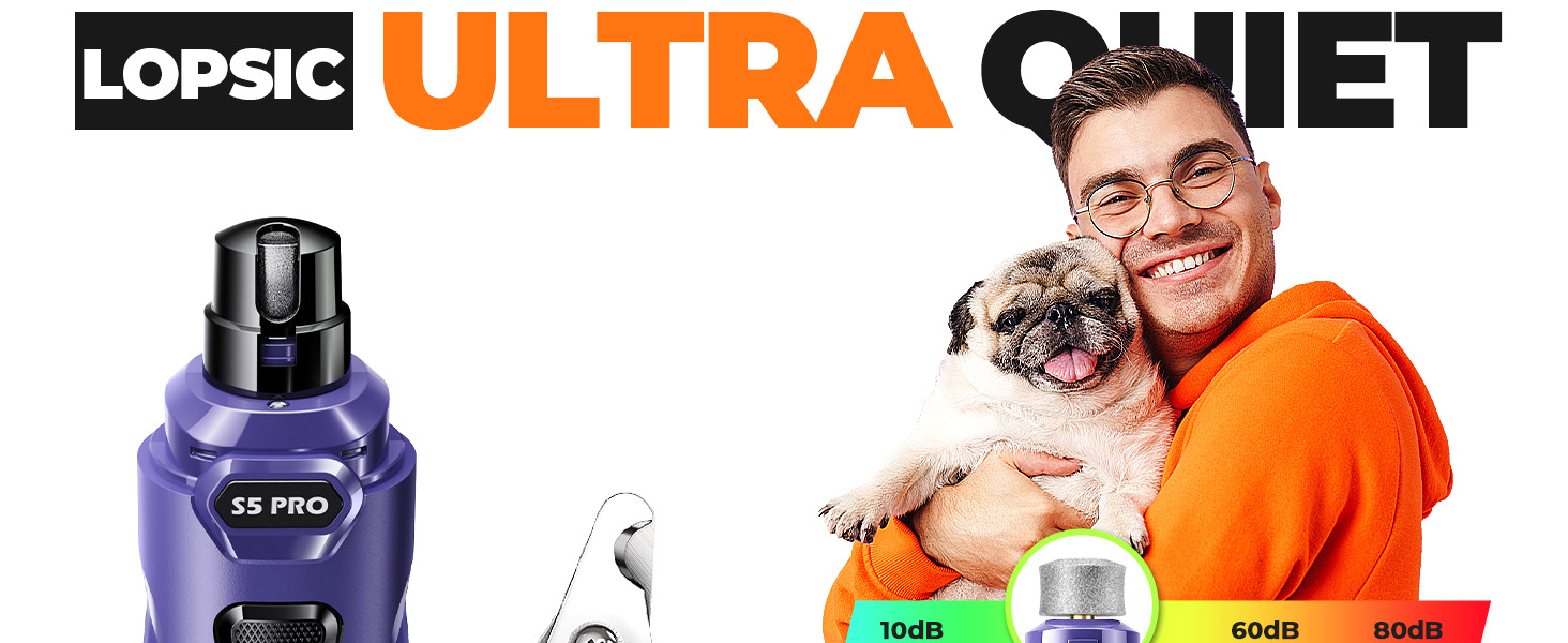 ultra quiet dog nail trimmer kit