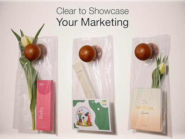 door hanger bags plastic clear real estate outdoor flyer holder for agents