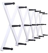 SKOLOO Accordion Wall Hanger, Modern Expandable Coat Rack Wall Mounted, Solid Wooden Wall Hat Rac...