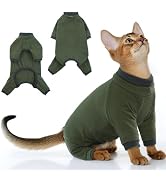 PUMYPOREITY Sticky Cat Clothes - Soft Cat Sweaters & Pajamas for Recovery & Hair Loss Prevention,...