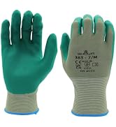 SHOWA 383 Sustainable EBT Nitrile Palm Coated General Purpose Work Gloves with Poly Liner, 13-Gau...