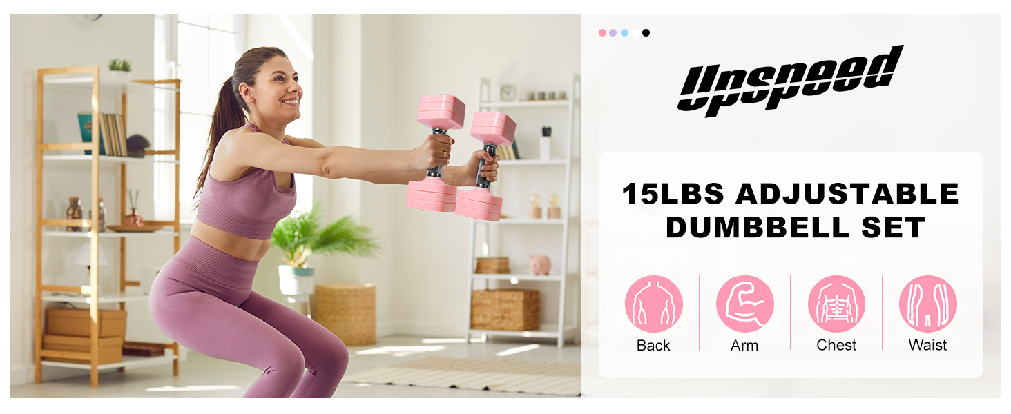 15 LBS Dumbbells Set