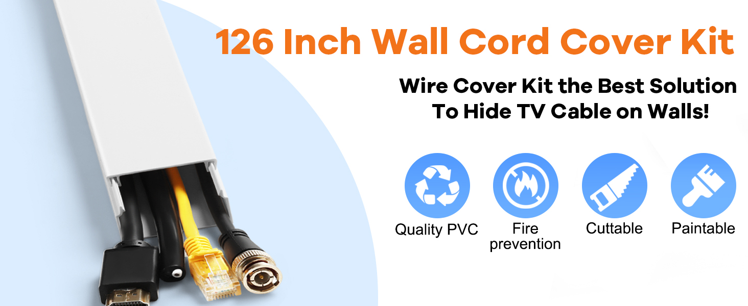 wall cord cover kit
