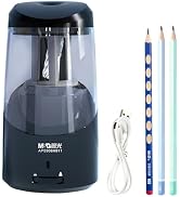 M&G Black Electric Pencil Sharpener, Portable Automatic Pencil Sharpener for Colored Pencils, Aut...