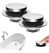 Hibbent 2 Pack 3 in 1 Metal Bathtub Drain Stopper, Universal Pop Up Tub Stopper with Removable Fi...
