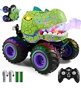 DYODYORC Remote Control Car, 2.4Ghz All Terrain Dinosaur Monster Truck Toys, RC Truck with Spay, ...