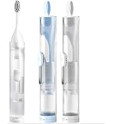 First-zgel 2 Pcs Travel Toothbrush Kit Fold Travel Size Built-in Toothbrushes Set, Including 2 Cl...