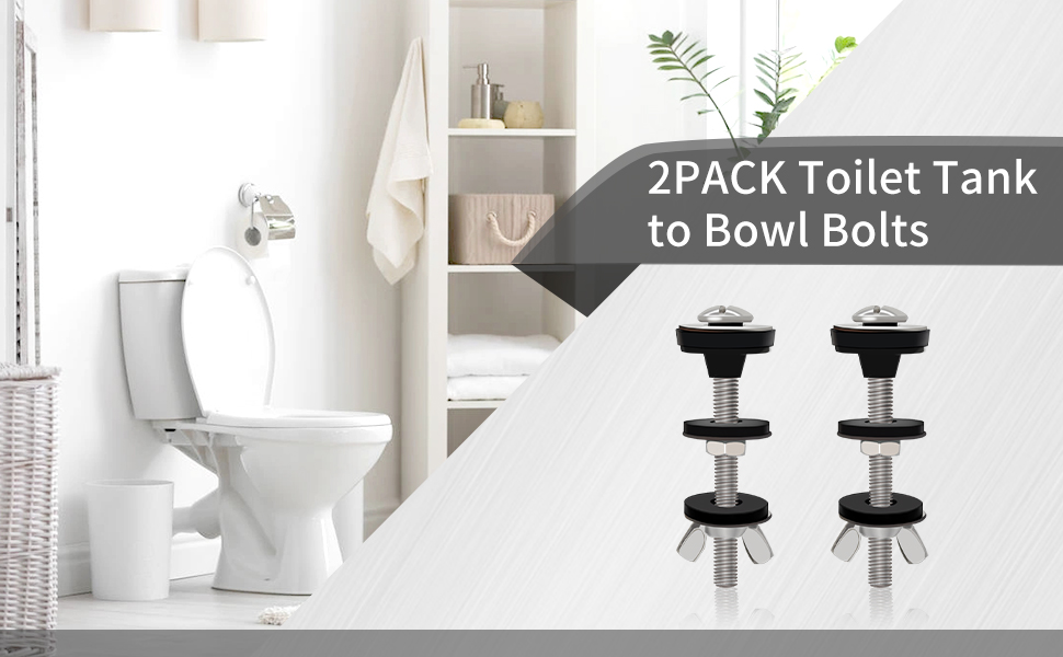 2-Universal Toilet Tank to Bowl Bolts Kit
