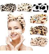 6 Pack Spa Headbands for Women Face Washing Headband Leopard Print Style | Girl Party Favors Gift...