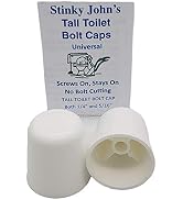 Stinky John's Tall Toilet Bolt Caps: Don't Cut Those Bolts! 100% Made in USA! (Universal Fit, 2 P...