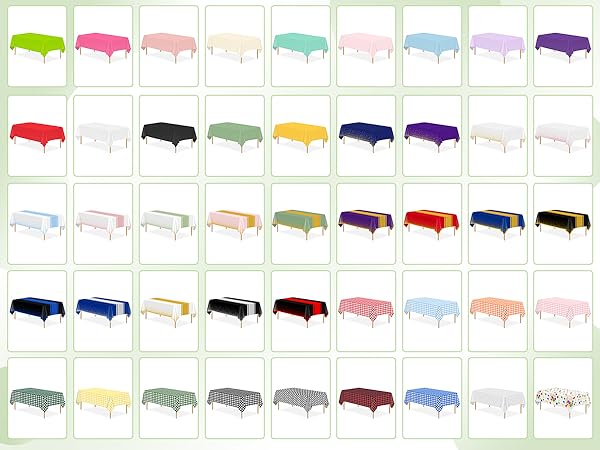 Plastic Table Cloths for Parties Disposable