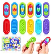 Sensory Marble Fidget for Kids Adults- 12 Pcs Gel Filled Autism Sensory Toys, Texture Quiet Fidge...