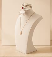 Homeanda Necklace Display Bust, PU Leather Jewelry Display Stand for Vendors, Jewelry Bust Displa...