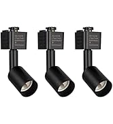 mirrea J Type Track Lighting Head to GU10 Base Adapter Light Direction Adjustable Pack of 3 (Black)