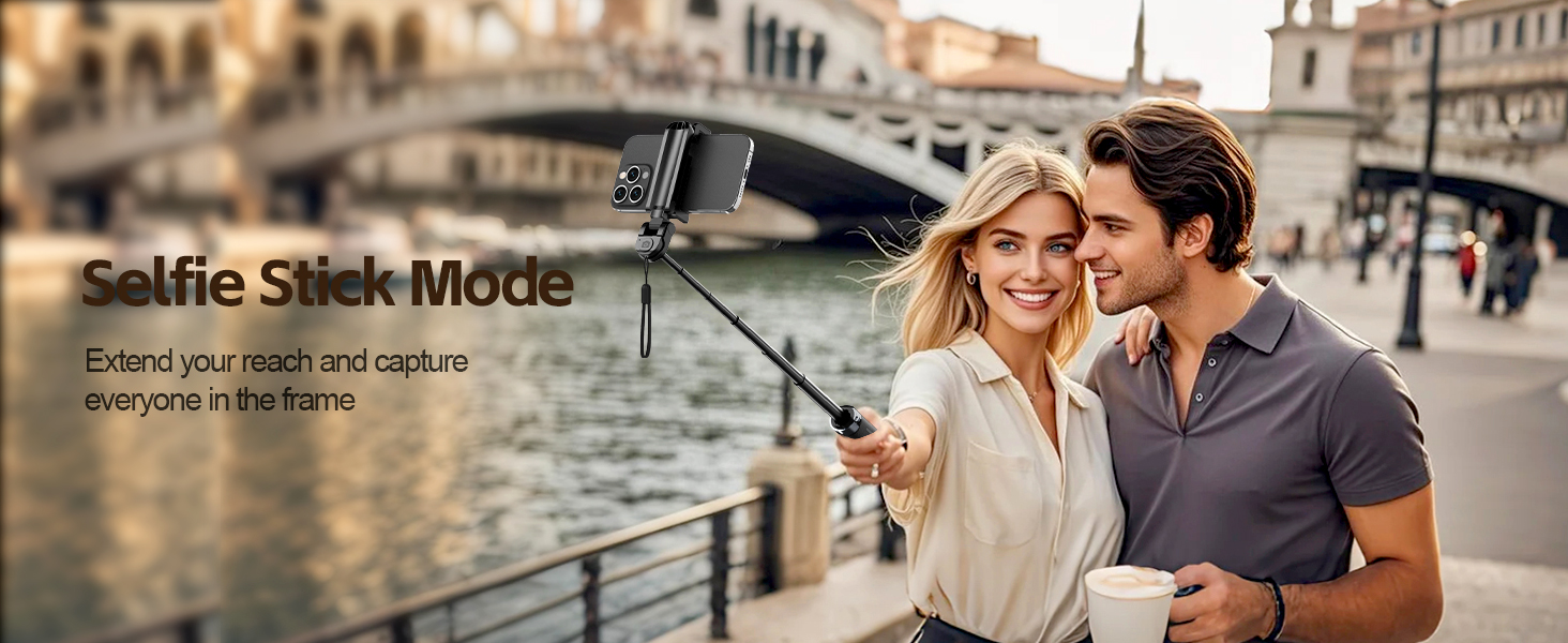 4-in-1 multifunctional 360° rotation magnetic selfie stick