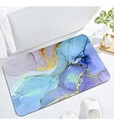 Gibelle Bath Mat Rug Super Absorbent Quick Dry Thin Bathroom Rugs Fit Under Door Non Slip Rubber ...