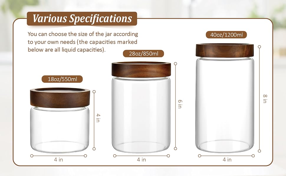 Glass Storage Canister with Lid 03