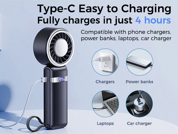 Type-C Easy to Charging Compatible with phone chargers, power banks, laptops, car charger