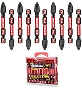 Geinxurn Impact Tough 2 in. #2 Phillips Screwdriver Bits Set,10 Pack Magnetic S2 Steel PH2 Power ...