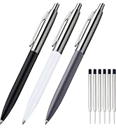 ChaoQ Ballpoint Pen, 3 Pcs Retractable Metal Ballpoint Pens, for Gift, Business, Office, 1.0mm Me...