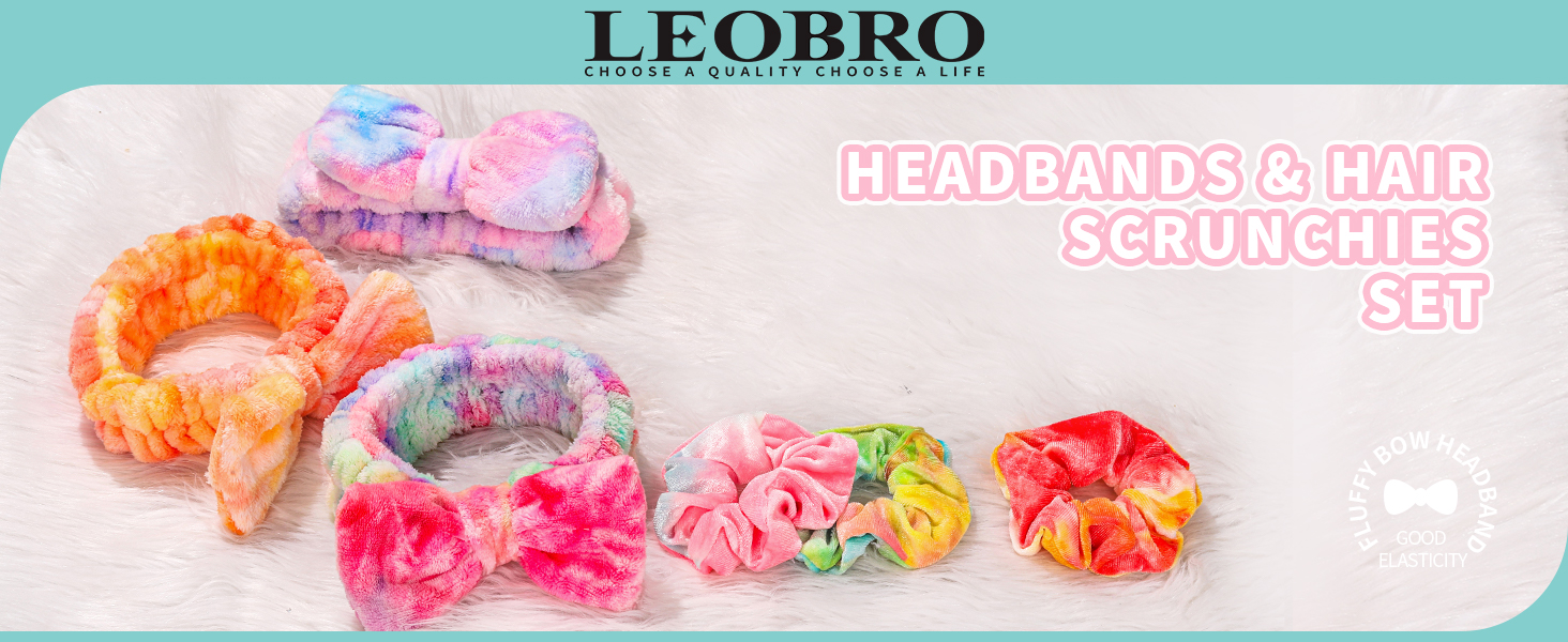 Headbands and hair scrunchies set