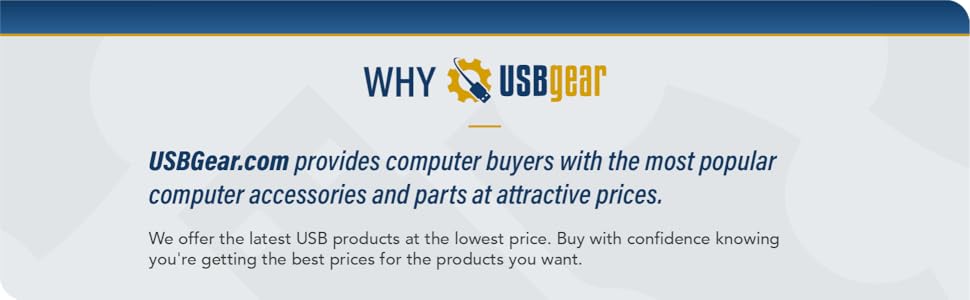 Usbgear provides computer buyers with the most popular computer accessories attractive prices