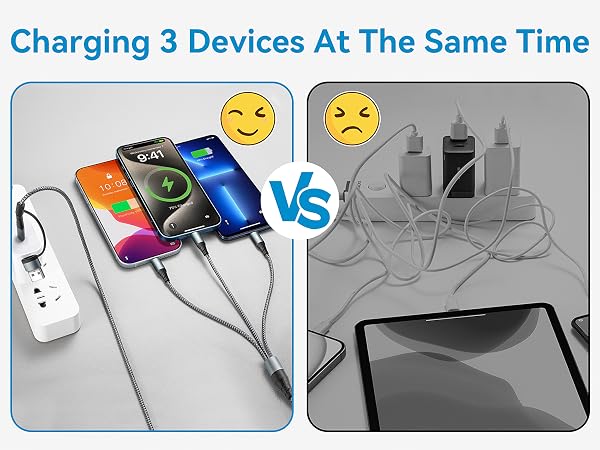 charging cords for multiple devices