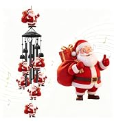 Christmas Santa Wind Chimes, Holiday Hanging Decor for Home and Outdoor | Christmas Santa Wind Ch...