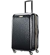 American Tourister Belle Voyage Hardside Luggage with Spinner Wheels, Black, Checked-Medium 25-Inch