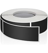 Black Rectangle Stickers 3 x 1 Inch Color Coding Labels Vinyl Roll Self-Adhesive Waterproof Remov...