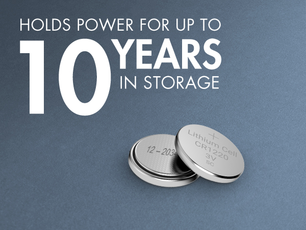 Hold power for up to 10 years in proper storage