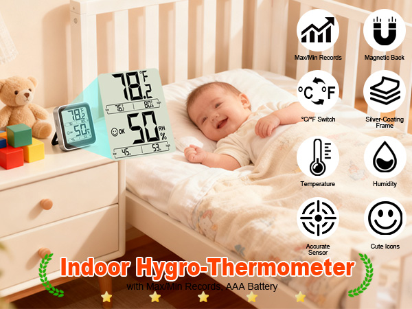 Digital Hygrometer Indoor Thermometer