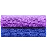 2 Pcs African Net Sponge, African Exfoliating Net Bath Sponge Body Scrubber Net Washcloth Back Sc...