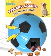 JoyBruko Interactive Dog Toys Treat Puzzle Dispensers Giggle Dog Ball | Giggle Sound & Rewards Tr...