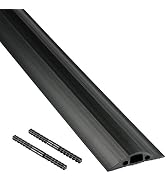 D-Line FC68B Linkable Floor Cord Cover Heavy Duty Cord Protector | Protect Cords and Prevent a Tr...
