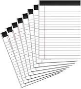 8 Pack Note Pads 4x6 Inch, White Mini Legal Pads, Small Writing Pads, Notepads of College Ruled P...