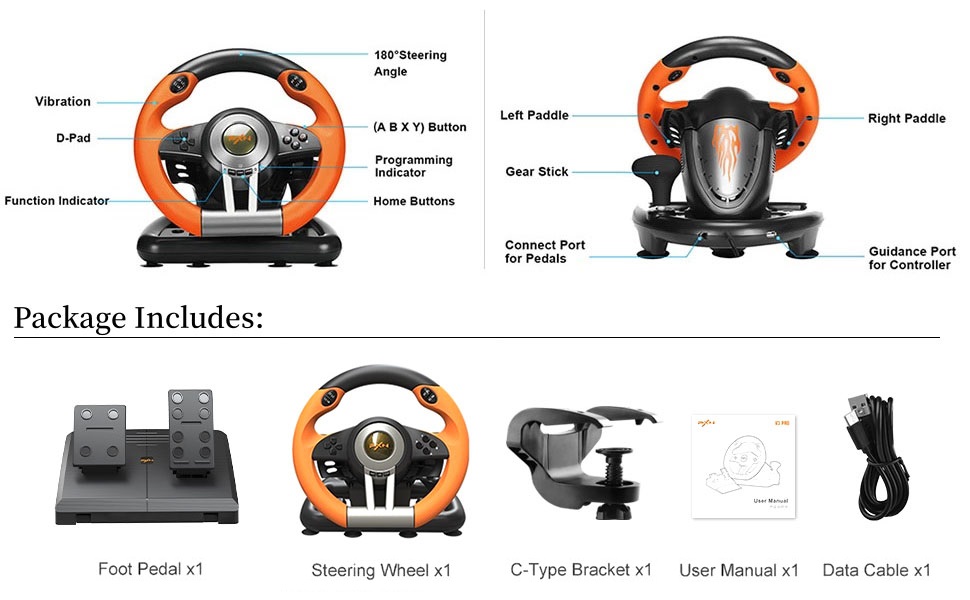 PXN V3 PC Racing Wheel with Pedals