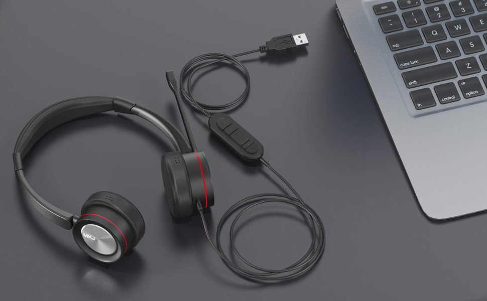 computer headset with microphone noise canceling