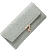 RNIEGA Women Leather Wallet RFID Blocking Credit Card Holder for Women Ladies Wallets Clutch Zipp...