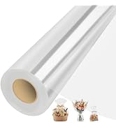 woric Cellophane Wrap for Gift Baskets 31.5 in x 120 ft Clear Cellophane Wrap Roll Gift Basket Wr...