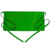 BOHARERS Waist Apron with 3 Pockets - Green Waitress Waiter Server Short Apron