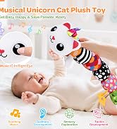 KIZZYEA Sensory Musical Unicorn Animal Stuffed-White